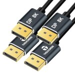 Suny - câble displayport 0, 5m lot de 2, certifié ultra fin & flexible cable 8k 4k displayport 1. 4, ... Suny - câble displayport 0, 5m lot de 2, certifié ultra fin & flexible cable 8k 4k displayport 1. 4, ...