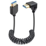 Suny - cble spiral hdmi vers hdmi 2. 1 de 1, 2m, down angle hdmi 2. 1 cable 48gbps prend en charge ...