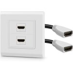 Suny - tnp prise double murale hdmi avec câbles et connecteur - 2 port hdmi, plastron hdmi audio, décorative, ... Suny - tnp prise double murale hdmi avec câbles et connecteur - 2 port hdmi, plastron hdmi audio, décorative, ...