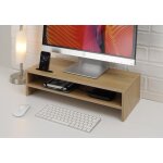 Support en bois de chêne a deux etagères pour ordinateur portable / tv / rehausseur de moniteur pc / ... Support en bois de chêne a deux etagères pour ordinateur portable / tv / rehausseur de moniteur pc / ...