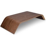 Support pour cran en bois - socle rhausseur en bois de bambou pour ordinateur de bureau pc tv tablette ...