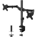 Support ecran pc 2 ecran pour moniteurs de 13 - 27 pouces, bras ecran pc rglable en hauteur, inclinable, ...