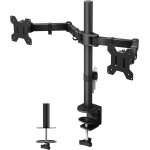Support ecran pc 2 ecran pour moniteurs de 13 - 27 pouces, bras ecran pc rglable en hauteur, inclinable, ...