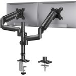 Support ecran pc 2 ecran pour moniteurs de 13  32 pouces, bras ecran pc 2 ecran de 9kg par bras, rglable ...