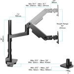 Support ecran pc, bras pour ecran pour crans plats et incurvs de 17 - 49 , support de moniteur  ressort ...