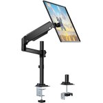Support ecran pc bras unique pour moniteurs de 17  32 pouces, support de moniteur  ressort  gaz, pivot, ...