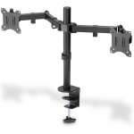 Support d'ecran - pince de table - 2 ecrans - jusqu'a 32 pouces - jusqu'a 3x 8 kg - vesa 75x75, 100x100 ...
