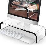 Support de moniteur en acrylique, bureau de moniteur, port pc, 52 cm x 20 cm x 9 cm pour moniteur / haut ... Support de moniteur en acrylique, bureau de moniteur, port pc, 52 cm x 20 cm x 9 cm pour moniteur / haut ...