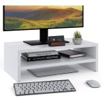 Support de moniteur, support pour ecran d'ordinateur a 2 niveaux, support pour ordinateur portable, support ...