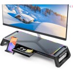 Support de moniteur d'ordinateur de bureau avec 4 hub usb 3. 0 et lumière rvb, rehausseur d'écran pliable ... Support de moniteur d'ordinateur de bureau avec 4 hub usb 3. 0 et lumière rvb, rehausseur d'écran pliable ...