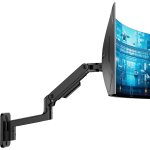 Support mural moniteur pour pc et tv ¿ ecrans de 17  49 pouces ¿ bras ergonomique ajustable avec inclinaiso ...