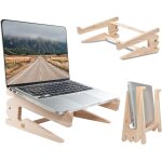 Support pour ordinateur portable, support ordinateur portable en bois pour bureau, laptop stand, support ...