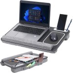 Support ordinateur portable la0018, plateau ergonomique avec coussin pour laptop jusqu'a 15, 6 pouces, ... Support ordinateur portable la0018, plateau ergonomique avec coussin pour laptop jusqu'a 15, 6 pouces, ...