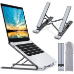 Support ordinateur portable, support pc portable a 9 niveaux réglables, refroidisseur en aluminium ventilé ... Support ordinateur portable, support pc portable a 9 niveaux réglables, refroidisseur en aluminium ventilé ...