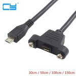 Support de panneau d'imprimante, c�ble micro usb 2. 0 b femelle � micro usb 5 broches m�le 30cm 50cm ...