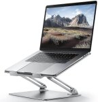 Support réglable pour ordinateur portable, ergonomique et réglable en aluminium avec grille d'aération ... Support réglable pour ordinateur portable, ergonomique et réglable en aluminium avec grille d'aération ...