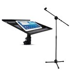 Support slap150 d'ordinateur portable / tablette, pour r�gie + pied micro t�l�scopique pour chant, instruments ...