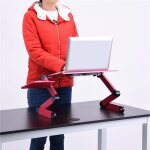 Support de table de bureau pliable réglable à 360 pour ordinateur portable avec double ventilateur de ... Support de table de bureau pliable réglable à 360 pour ordinateur portable avec double ventilateur de ...