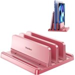 Support vertical pour ordinateur portable pour bureau, double fentes en plastique pour ordinateur portable, ...