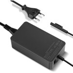Surface pro charger, 65w 15v 4a (works with 44w / 39w / 36w / 24w) adapter for surface pro 3 / 4 / 5 ...