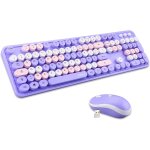 - sweet pack clavier souris gaming sans fil layout fran�ais (azerty) wifi 2. 4ghz - pc windows - violet ...