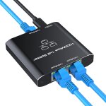 Switch ethernet 1 a 2, switch rj45, 2 ports 1000mbps gigabit network ethernet rpartiteur de cble cat5 ...