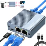 Switch ethernet 1 a 3 1000mbps, switch rj45 multiprise rj45 network lan switch network splitter switch ...
