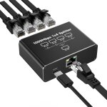 Switch ethernet 4 ports, switch rj45 splitter 1000mbps multiprise hub ethernet rj45 1  4 pour ordinateur ...