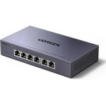 Switch ethernet poe 6 ports gigabit switch rj45 4 ports poe + 60w multiprise rj45 boitier mtal 6kv protection ...