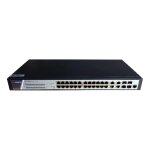 Switch hikvision administrable couche 3 24 ports poe noir � ds - 3e2528p(b)