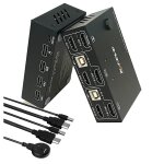 Switch kvm double moniteur, 2 moniteurs 2 ordinateurs commutateur hdmi usb 2. 0, 4k@30hz 2 entrées 2 ... Switch kvm double moniteur, 2 moniteurs 2 ordinateurs commutateur hdmi usb 2. 0, 4k@30hz 2 entrées 2 ...