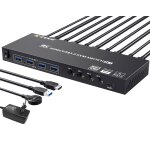 Switch kvm usb 3. 0 hdmi 4 pc 1 moniteur, kvm switch 4 ports 4k@60hz edid simul�, commutateur kvm partage ...