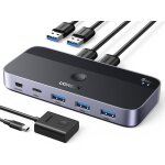 Switch usb c 3. 0 commutateur kvm ports pour 2 pc entrées 4 sorties 5gbps pour clavier souris disque ... Switch usb c 3. 0 commutateur kvm ports pour 2 pc entrées 4 sorties 5gbps pour clavier souris disque ...