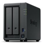 Synology ds725 + nas 2 bay ryzen r1600 4gb ram nero per casa e ufficio