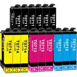 T0715 cartouche d'encre compatible pour epson t0711 t0712 t0713 t0714 avec epson stylus sx200 sx215 sx218 ...