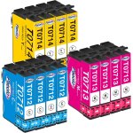 T0715 lot de cartouches d'encre compatibles avec epson t0711 t0712 t0713 t0714 stylus sx218 sx100 sx110 ...