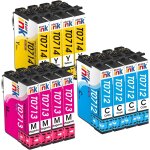 T0715 multipack pour epson t0711 t0712 t0713 t0714 cartouches d'encre compatible avec sx218 sx400 sx205 ...