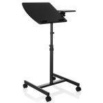 Table haute / support ordinateur portable � rouleaux vm - sl noir