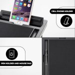 Table pour ordinateur portable r�glable ¿ 52 x 28 x 6 cm ¿ support ergonomique ¿ noir