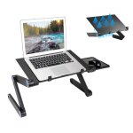 Table pliable en alliage aluminium - table de lit compacte et lgre pour pc portable - plateau support ...