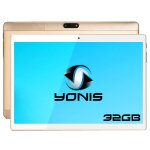 Tablette android 10 pouces 4g 7. 0 octa core 2go ram bluetooth gps 32 go or + sd 32go yonis