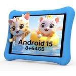 Tablette android 14 pour enfants hd 10, 1 , 2025, 8 go de ram, 64 go de rom, avec etui anti - chute, ...