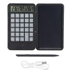 Tablette d'criture et de calcul lcd 6, 5 pouces, rechargeable, portable, sans papier, noire