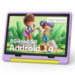 Tablette pour enfant 10 pouces android 14 tablette enfants avec 8gb + 64gb(tf 1tb), kids tablette tactile ...