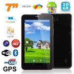 Tablette tactile 3g 7 pouces android 4. 4 dual core sim gps 20go noir