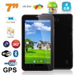 Tablette tactile 3g 7 pouces android 4. 4 dual core sim gps 4go noir