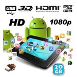 Tablette tactile 7 pouces full hd 1080p 3d ecran capacitif android 24go avi jpeg yonis