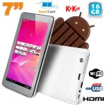 Tablette tactile android 7' quad core google play store blanc 24 go yonis