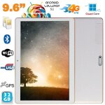 Tablette tactile android lollipop 4g quad core 32 go double sim 9. 6 pouces blanc yonis