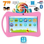 Tablette tactile enfant android 5. 1 7 pouces wifi bluetooth educative rose 12go - yonis